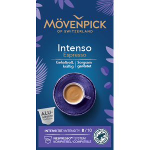 Кофе в капсулах MOVENPICK Intenso Espresso 8/10, 10 капсул 