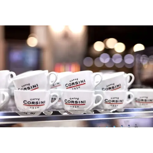 Ceașcă din porțelan pentru cappuccino Caffè Corsini cu farfurioară